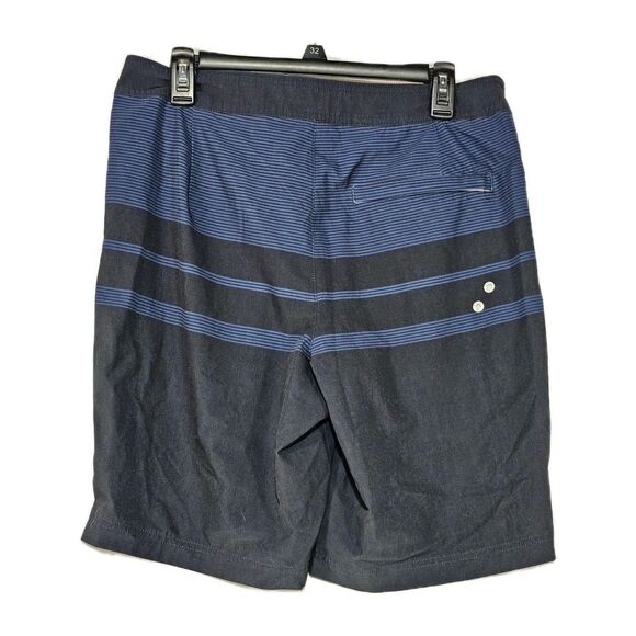 American Eagle Shorts Men Swimwear Size M Blue Stripe Board Shorts Striped - Picture 3 of 9